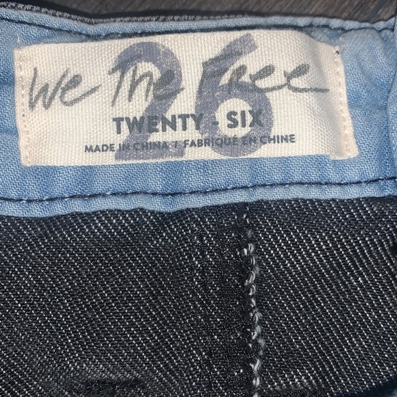 NWT Free People East of Eden Tie Waist Denim Skirt Washed Black Size 26 - Picture 10 of 13